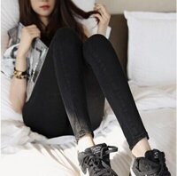 Quần jeans nữ Ulzzang trơn ống côn lưng cao dáng Skinny ( 2 màu ) - TT2012