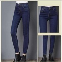 QUẦN JEANS NỮ XANH ĐẬM CO GIÃN VẢI ĐẸP VIET FASHION