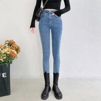 QUẦN JEANS NỮ XANH ĐEN SKINNY(XANH TRƠN 0501) CO GIÃN HÀNG CHẤT LƯỢNG CAO VIET FASHION