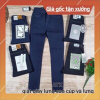 Quần jeans ôm co giãn xanh đậm