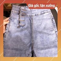QUẦN JEANS ÔM LƯNG CAO 5 nút CHẤT JEANS MỀM GIÃN- hình thật chính chủ