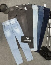 Quần jeans ống côn Skinny phong cách Hàn Quốc trẻ trung nhiều màu xuất dư có size to cho người béo tại Hà Nội