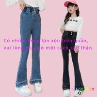 Quần Jeans Ống Loe Cho Bé Gái 3-10 Tuổi