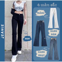 Quần jeans ống loe đen/xanh