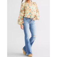 Quần jeans ống loe xẻ hai bên ống quần phá cách