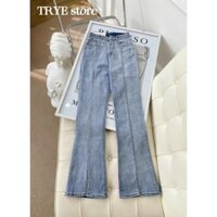 Quần jeans ống loe xẻ trước cá tính, phong cách trẻ trung hot trend❗️Ảnh thật shop chụp❗️