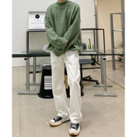 Quần Jeans ống rộng baggy nam màu trắng QCCC đẹp hottrend 2023- Avocado
