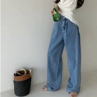 Quần Jeans ống rộng dài