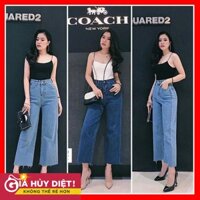 Quần Jeans Ống Rộng Lưng Cao - 50