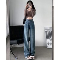 Quần jeans ống rộng / Quần jean ống suông nữ