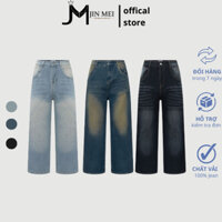 Quần jeans ống xuống bạc màu Jinmei