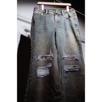 Quần Jeans POPPOP FAKE RIPPED BOOTCUT JEANS Unisex dx.resell