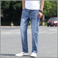 Quần Jeans quần jean nam ống suông chất bò mềm hàng Quảng Châu loại 1