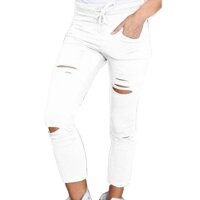 Quần Jeans Rách Cho Womenkadın Bayanlar Sıska Denim Kot Kesim Yüksek Lưng Quần Jegging Pantolon Sıska Yüksek Bel Streç Yırtık Ince Kalem pantolon