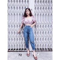 quần jeans rách gối tua gấu