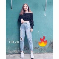 Quần jeans rách gối