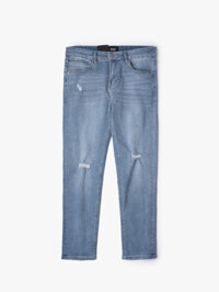 Quần Jeans Regular Mid - Blue Geometric QJ071
