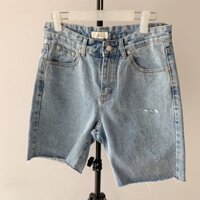 Quần jeans short nam rách lai