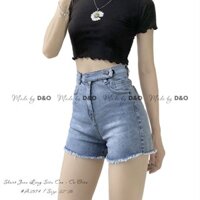 Quần Jeans Short Xanh Nhạt Trơn Size ĐẠI - Lưng Cao - Hàng siêu co giãn [TIEMDOJEAN]