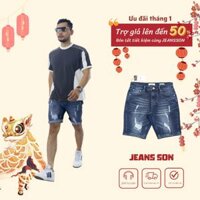 Quần jeans slim fit nam cao cấp thun xanh rách Hunter X-Rays -S63