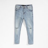 Quần Jeans Slim fit rách 2 gối co giãn thoải mái SYBIL