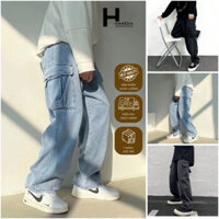 Quần Jeans Suông nam nữ túi hộp form Baggy rộng Unisex siêu đẹp hottrend 2023 - Avocado - Hàng mới về