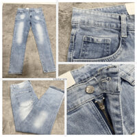 Quần Jeans Xám Bạc Ống Suông Cao Cấp-Emma 5678