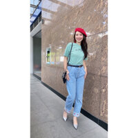 quần jeans xăn gấu