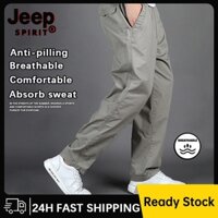 Quần Jeep Spirit 100% Cotton Cho Nam Plus Size Quần Màu Đen (M-6XL)