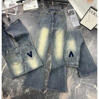 Quần Jenas Nữ Ống Loe  Lưng Cao siêu hack dáng .jean ống pass co giãn