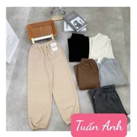 Quần jocker bo chun,quần nữ bo gấu len tăm,hàng loại một chất đanh