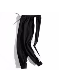 Quần Jogger 1 sọc - Quần 1 line bo nỉ thun nam nữ phong cách Hàn Quốc vải dày mịn Unisex - Size M