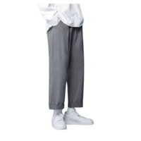 Quần Jogger Baggy Dáng Suông Dài - Chất Vải Kaki Kiểu Thể Thao UNISEX ba Màu Đen,xám,trắng. 05x - Xám,M 45-52kg