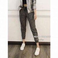 Quần jogger bo gấu vải nỉ da cua