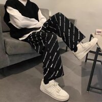 Quần Jogger chữ chéo quần  Ống suông Nam Nữ Unisex Form Rộng Rút Dây Bo Gấu Thể Thao lên đồ siêu xinh.