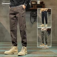 Quần Jogger Dài Dáng Ôm Kiểu Vintage Nhật Bản Plus Size Cá Tính Cho Nam