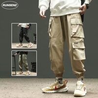 Quần Jogger Dáng Ôm Nhiều Túi Plus Size Phong Cách Nhật Bản Cá Tính Cho Nam