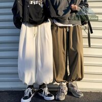 Quần Jogger Dáng Rộng Dây Rút Phong Cách Nhật Bản Thời Trang Xuân Hè Cho Nam Và Nữ
