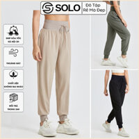 Quần Jogger Gym Yoga Chạy Bộ Ống Rộng Cạp Chun Thể Thao Vải Dù Nhẹ Thoáng Solo Sportswear 2032