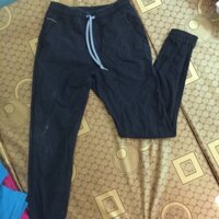 Quần jogger jean nam chun gấu