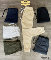 Quần jogger kaki nam nữ chất đẹp, co giãn - Xám,4XL