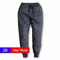 Quần jogger kaki nam nữ màu xám cao cấp