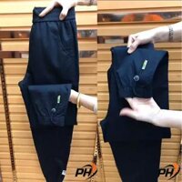 Quần Jogger kaki nam nữ phshop204 vải kaki co dãn mềm mịn bo gấu dây rút cạp chun full size 46-85kg - J1-ĐEN - XXL