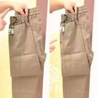 Quần Jogger kaki nam nữ phshop204 vải kaki co dãn mềm mịn bo gấu dây rút cạp chun full size 46-85kg - J2-KEM - L