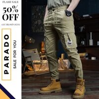 Quần Jogger kaki nam PH shop túi hộp túi đóng phối khuy sang chảnh bo gấu tôn dáng phong cách có dây rút