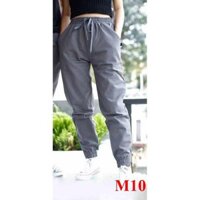 Quần Jogger Kaki Nữ Co Giãn 4D Hàng Xuất Khẩu (Màu Ghi Sáng)