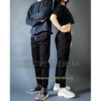 Quần JOGGER Kaki Rằn Ri Quần Lính nam nữ - Chất liệu mềm mịn, dày dặn, mặc cực thoải mái - Minhstore66 - Đen,M