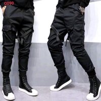 Quần jogger kaki túi hộp khoá gối siêu chất  mẫu mới Q090 - Kaki 2 chốt,L&lt;64kg