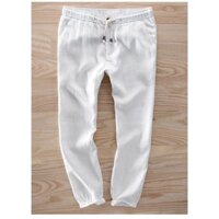 Quần jogger linen nam cao cấp, chất vải linen mềm mát, thời trang phong cách Nhật Bản