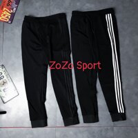 Quần Jogger Nam 3 Line Ống Bo Đẳng Cấp Phong Cách Thể Thao - Đen Sọc Xám - L